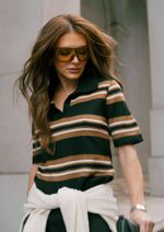 Blusa Polo Tricot Bruna Marrom