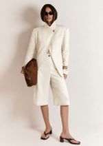 Bermuda 100% Linho Helena Off White