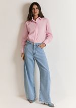 Camisa Tricoline Liliana Rosa