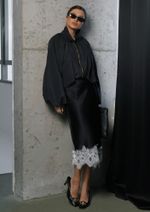 Saia Midi Paola  Preto