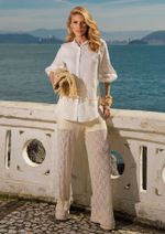 Camisa 100% Linho Vera Off White
