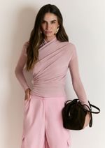 Blusa Tule Sofia Rosa