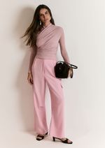 Blusa Tule Sofia Rosa