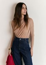 Blusa Tule Sofia Areia