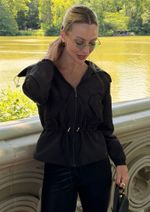 Jaqueta Corta Vento Bianca  Preto