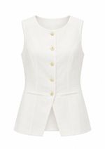 Colete 100% Linho Aurora Off White