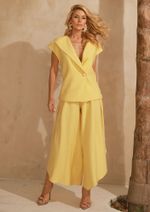 Calça Abertura Alessandra Amarelo