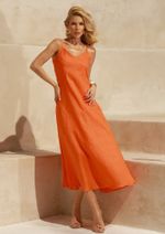 Vestido 100% Linho Alice Laranja