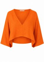 Blusa 100% Linho Aline Laranja