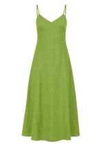 Vestido 100% Linho Alice Verde