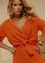 Camisa Cotton Alessandra Laranja