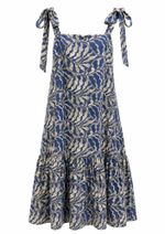 Vestido Bordado Marina Azul