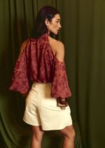 Blusa Bordada Luiza Terracota