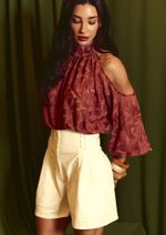 Blusa Bordada Luiza Terracota