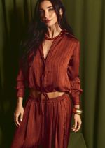 Camisa Satin Lisandra  Terracota