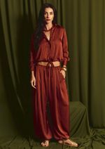 Camisa Satin Lisandra  Terracota