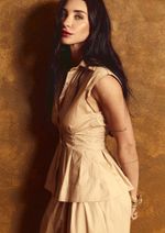 Calça Tricoline Helena Kháki