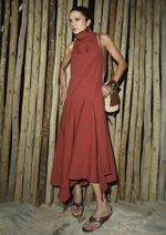 Vestido Assimétrico Michelle Terracota