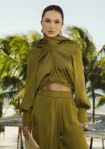 Blusa Echarpe Renata Verde