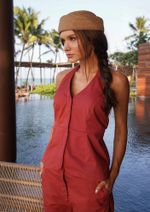 Blusa Frente Única Carina Terracota