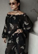 Bata Bordada Anelisa Preto