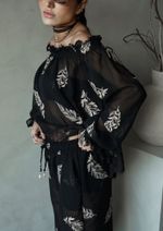 Bata Bordada Anelisa Preto