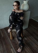 Calça Bordada Anelisa Preto