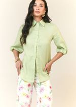 Camisa 100% Linho Vera Menta