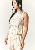Colete Renda Carolina Off White