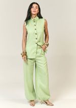 Calça 100% Linho Larissa Verde
