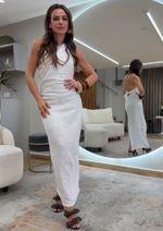Vestido 100% Linho Fabiana Off White
