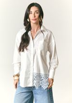 Camisa Tricoline Bruna Branco