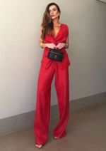 Colete 100% Linho Adriana Vermelho