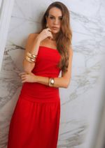Vestido Midi Lia Vermelho