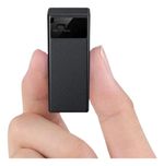 Mini Gravador Voz 200 Horas Chaveiro Áudio Sensor Voz Preto