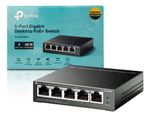 Switch 5pt PoE Tl-Sg1005lp Gigabit 10/100/1000 Mbps C/4pt PoE 40w Tp-Link