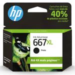 Tinta Cartucho HP 667XL Preto 8,5ml