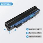Bateria Acer  11.1v/10.8v 46Wh/48w 4400mAh D255 D260  D257 522 722 AL10B31 AL10A31 (BB11-AC072)