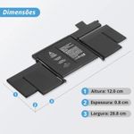 Bateria Apple Macbook 11.34v 71.8w 6.330mAh Macbook A1582 A1493 A1502 A1 (BC455)