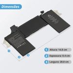 Bateria Apple Macbook 11.39v 49.9w 4377mAh A2389 A2337 A2389 A2179 A2337 EMC 3598 A2179 (BB11-AP2389)