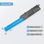 Bateria Asus 11.25v 25w 2200mAh X540 X543 X543U A31N1519 (BB11-AS540)