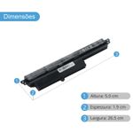 Bateria Asus 11.25v 25w 2200mAh 3 celulas Vivobook X200 A31N1302 (BB11-AS077)