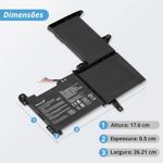 Bateria Asus 11.4v 41w 3600mAh 3 Cells Vivobook X510UA-BR539T (BB11-ASX510)