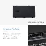 Bateria Asus 10.8v(11.1v) 49w 4400mAh A32-H24 6 Cells 