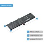 Bateria Asus 7.4v 37w 5000mAh S200E-CT209H, S200E-CT198H, C21-X202, S200E S200e X202e (BB11-AS073)