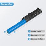 Bateria Asus 10.8v 24w 2200mAh X541 A31N1601 (BB11-AS083)