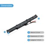 Bateria Asus 14.4v 32w 2200mAh A41n1501, Gl752jw, Gl752vl A41-X550E X550ZE X550DP K555Z K550D (BB11-AS081)