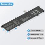 Bateria Asus Vivobook 11.4v 41w 3600mAh F14 F15 M14 M15 B31N1911 (BB11-AS413)