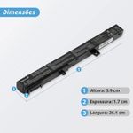 Bateria Asus 14.4v 32w 2200mAh A31n1319 A41N1308 X551 X55 X451c X551ca X451ca (BB11-AS076)