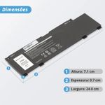 Bateria Dell 11.4v 51w 4600mAh G3 3590 266J9 (BB11-DE3590)  BC351